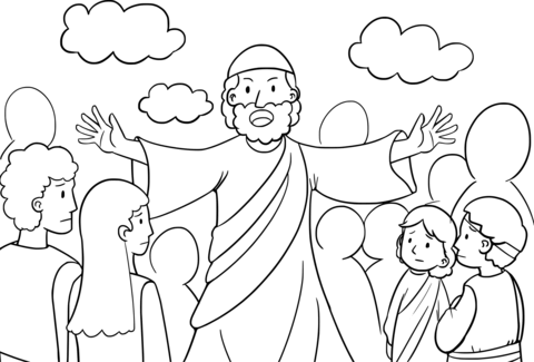 Moses Speaking To The Israelites Coloring Page